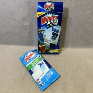 Windex Outdoor All In One Window Glass Cleaning Tool Starter Kit W/ 1 Pad